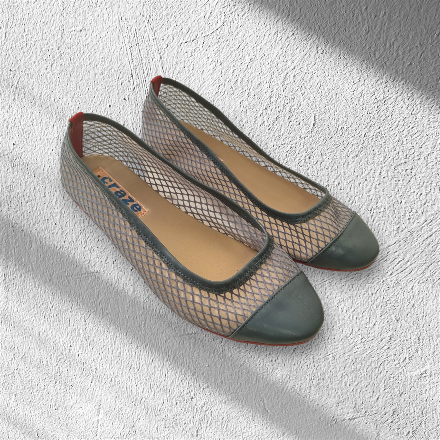 Craze Mesh Cyan Blue Roundtoe