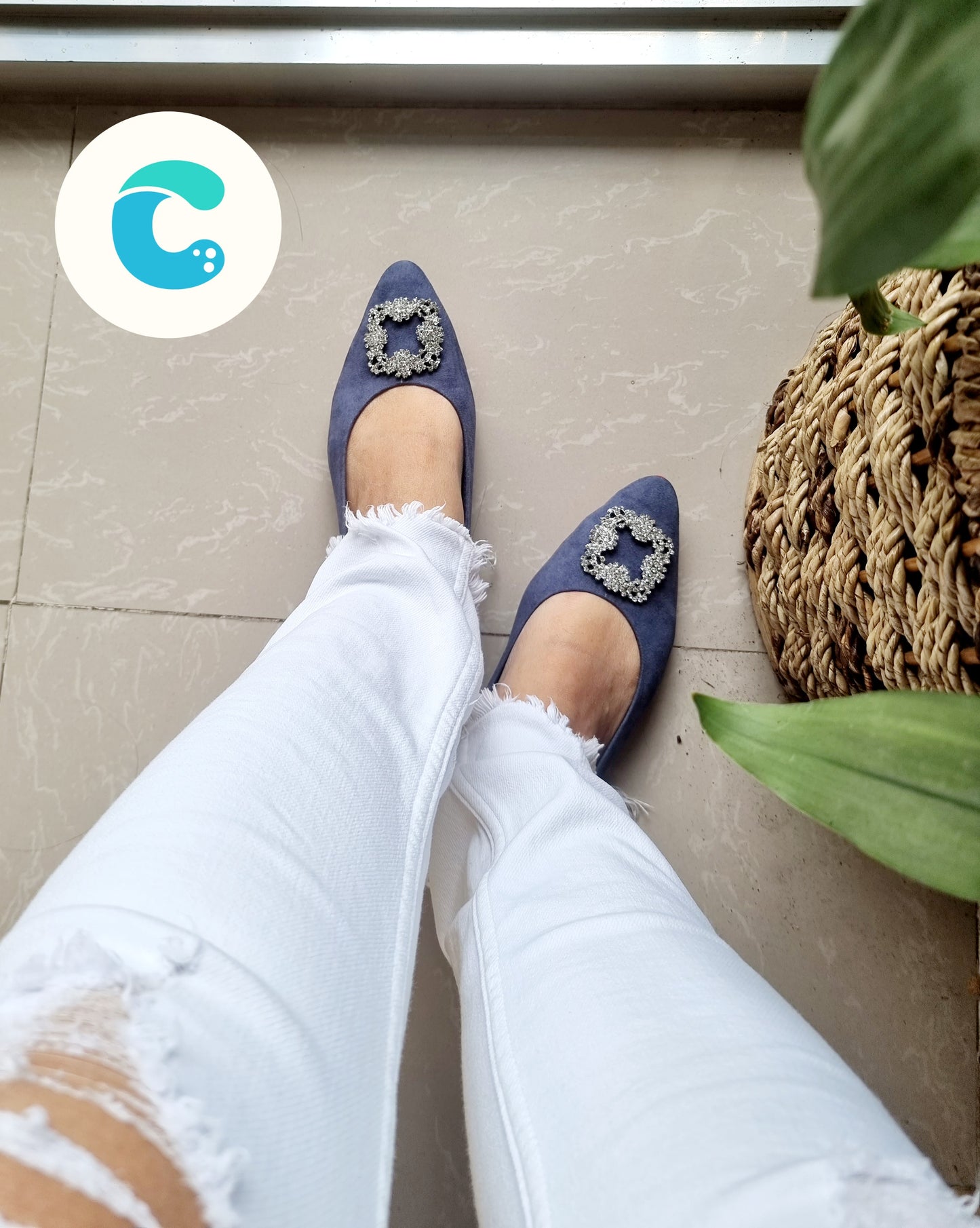 Cristy Blue with buckles