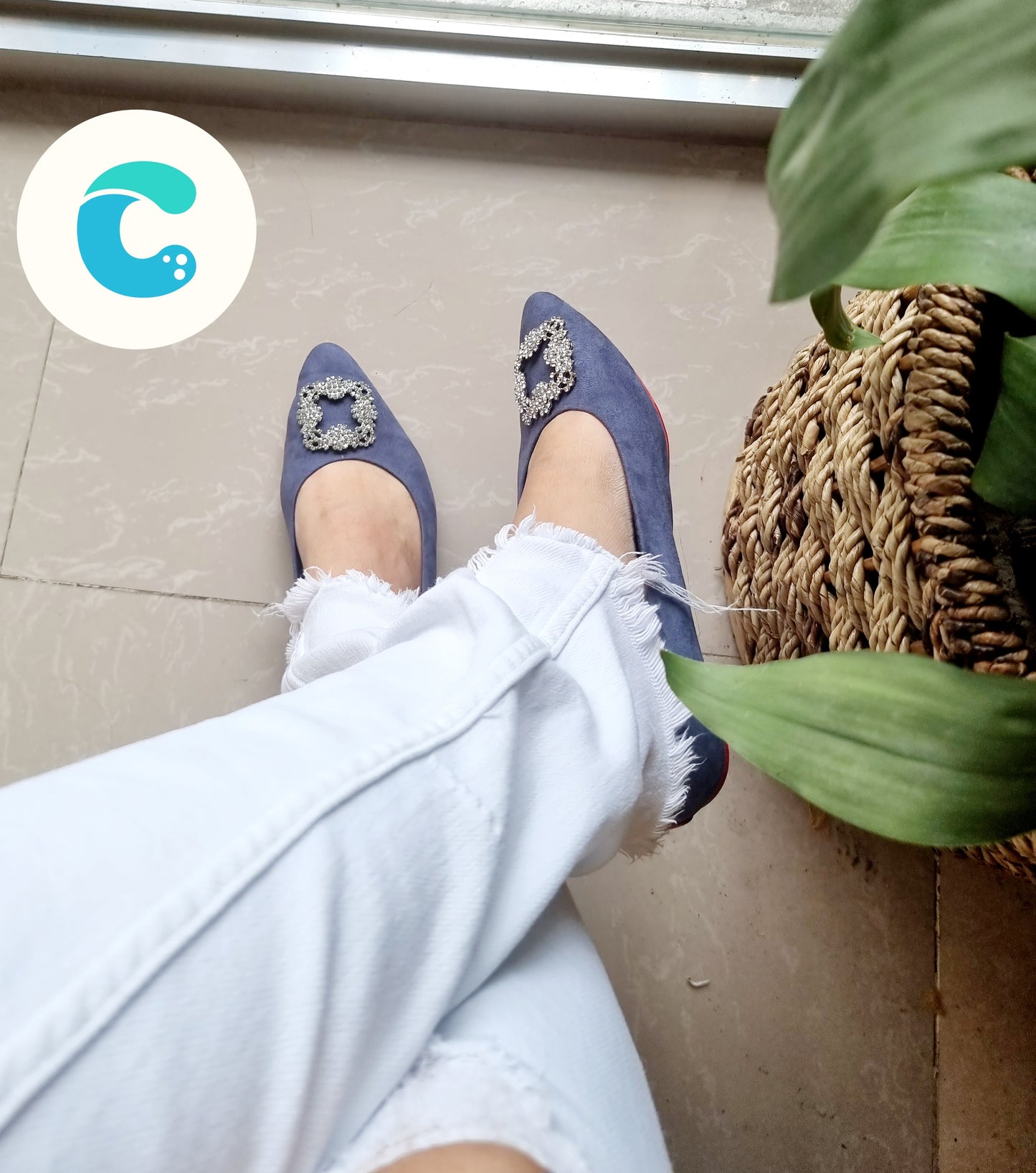 Cristy Blue with buckles