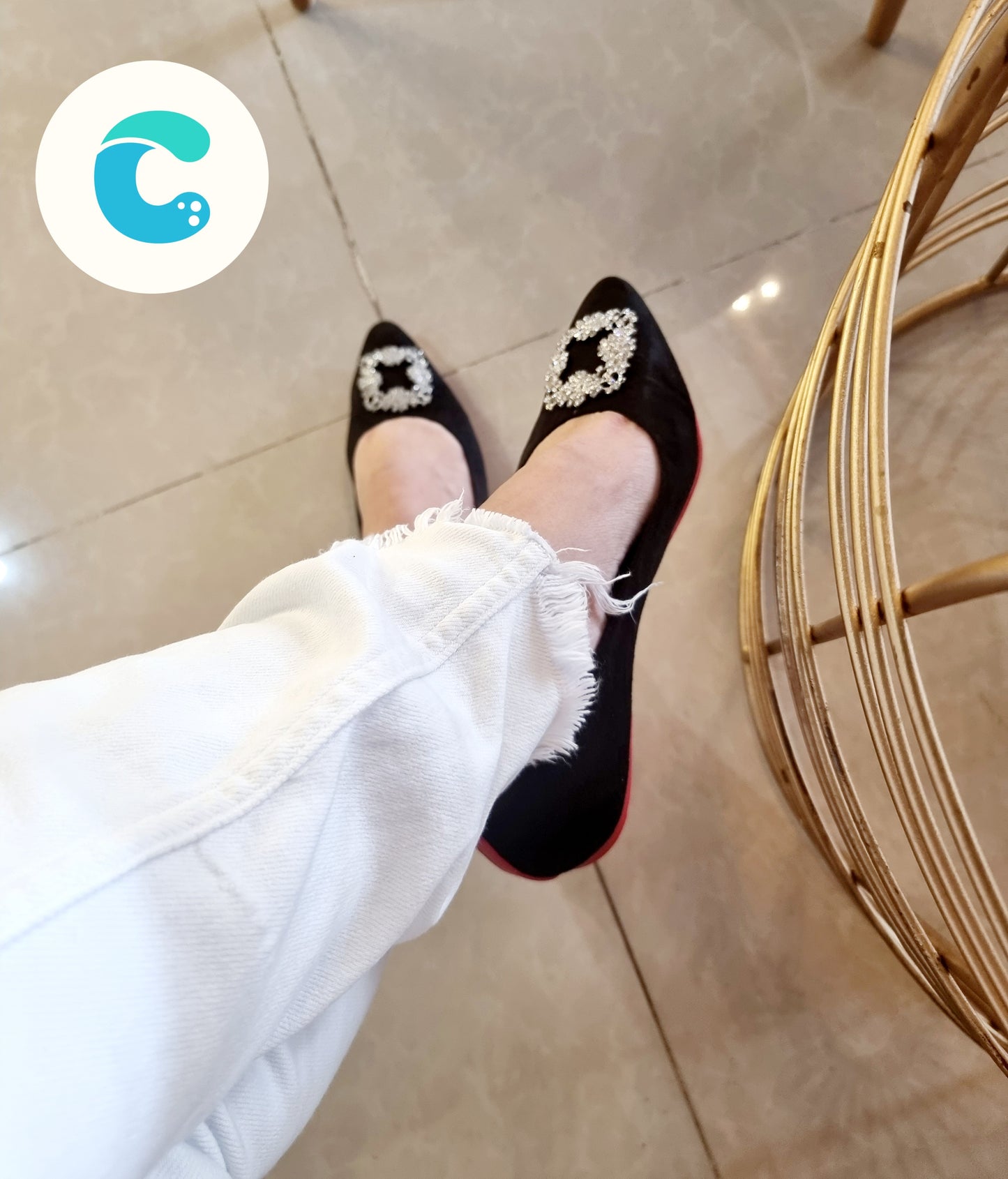 Cristy Black with buckles