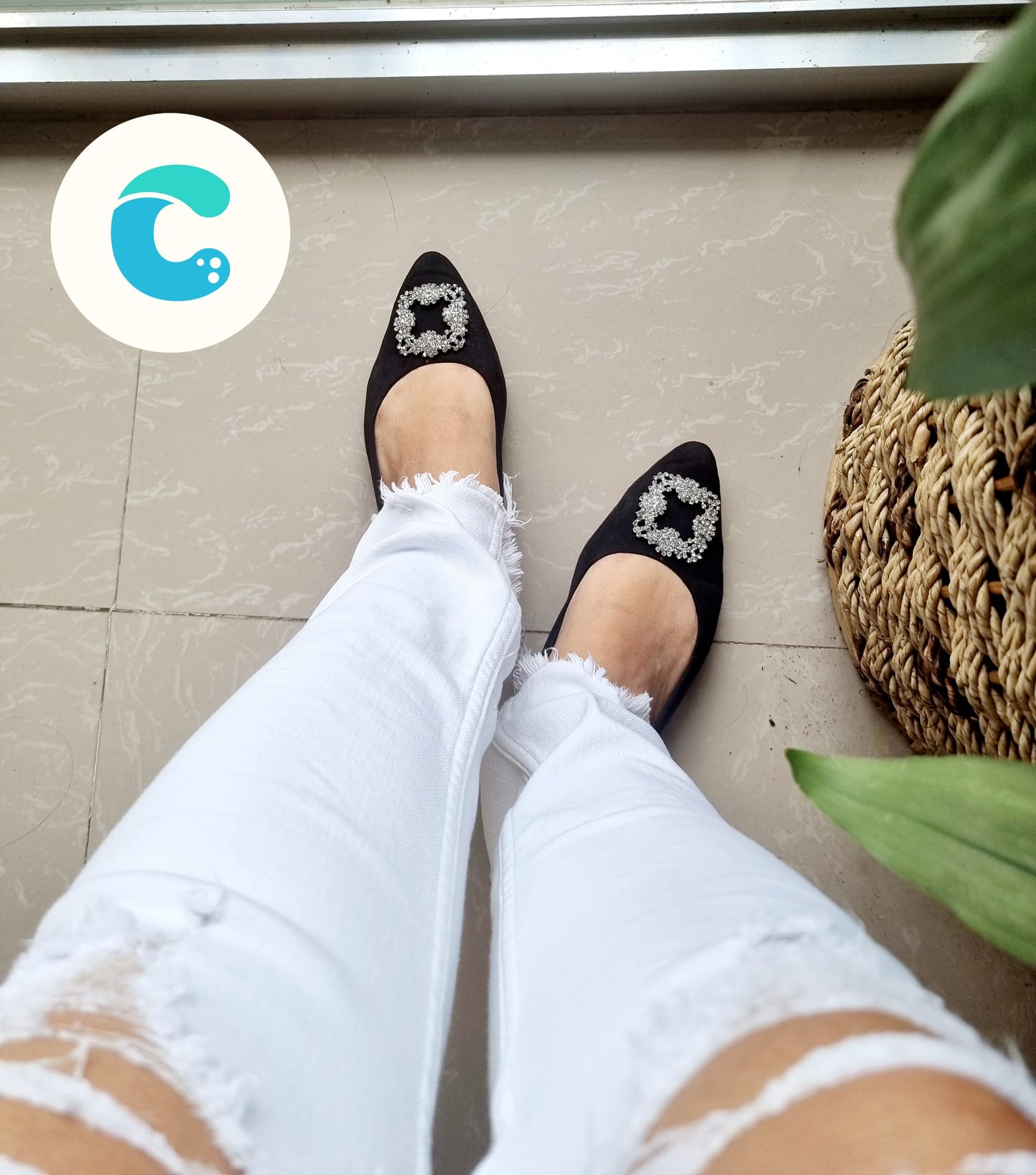 Cristy Black with buckles