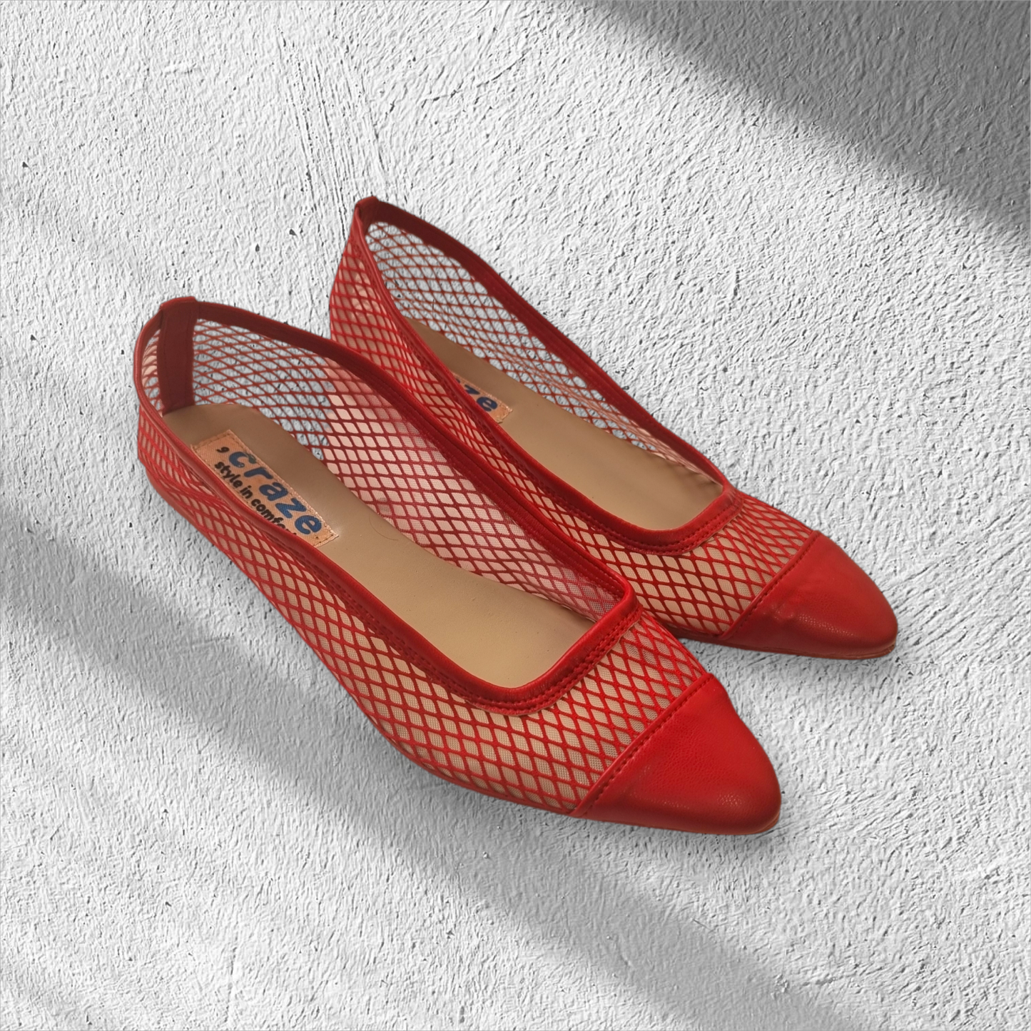 Craze Mesh Red Pointed