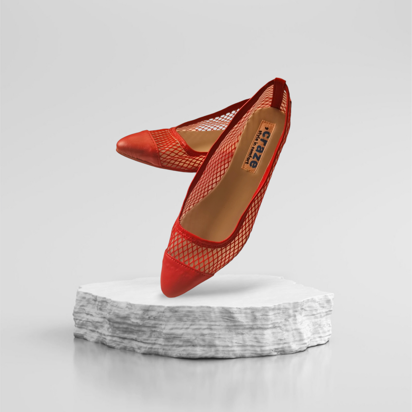 Craze Mesh Red Pointed