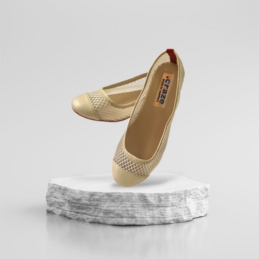 Craze Mesh White Roundtoe