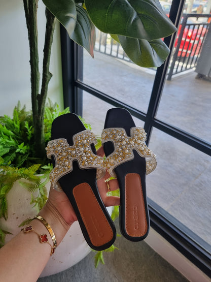 Craze H-Straps Sandals Gold