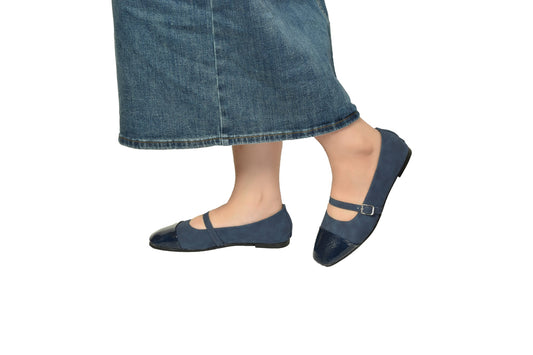 Craze Mary Jane Navy Blue Suede