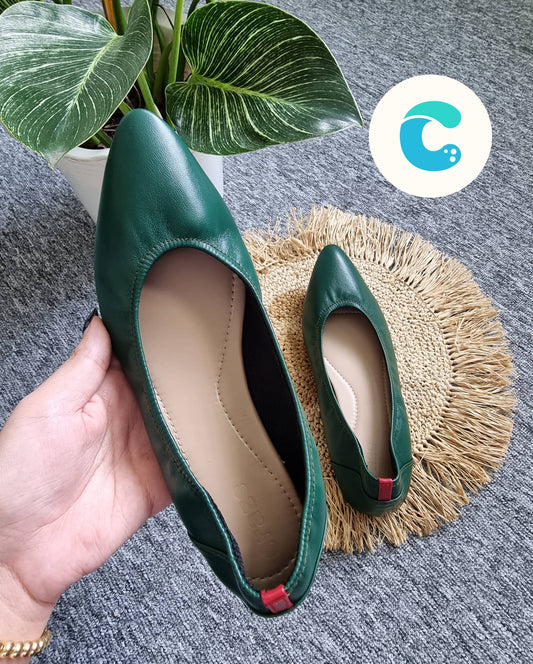 Cassey pointed jade green